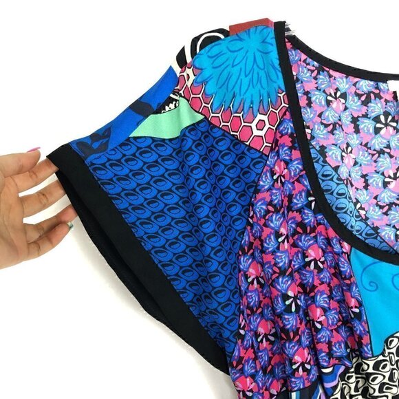 Vintage Matty M Pattern Block Summer Blouse - Picture 3 of 6